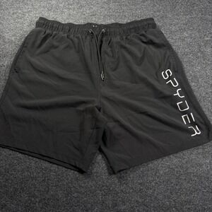 Spyder Swim Shorts Mens XL Black Spyder Swim Board Shorts UV Protection Active